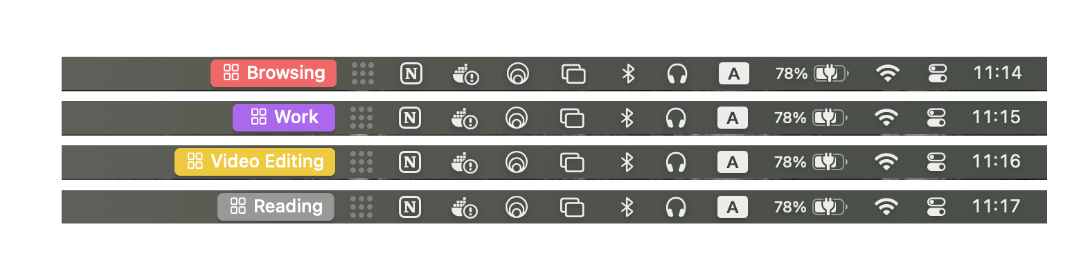 Deskmark Menu Bar Display